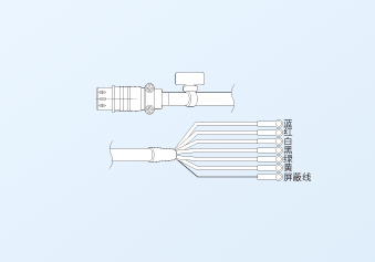 日本原装KYOWA共和电缆U-32 S32-7 - 6芯带屏蔽压接端子(M3)