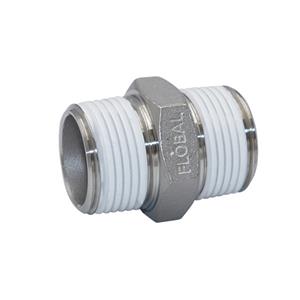 FLOBAL福禄伯乐不锈钢密封胶配件六角接头V6N-02S