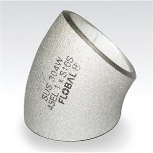 FLOBAL福禄伯乐不锈钢焊接接头长弯头B-45E（L）-10S-1