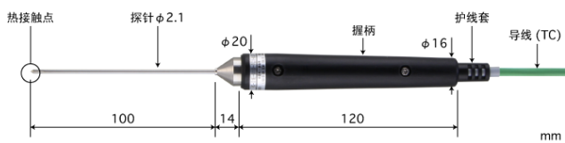ANRITSU安立计器内藏磁铁型表面温度传感器K型热电偶BS-21K-010-TC1-ANP