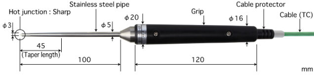 ANRITSU安立计器刺入型温度传感器K型热电偶BT-92K-TC1-ANP