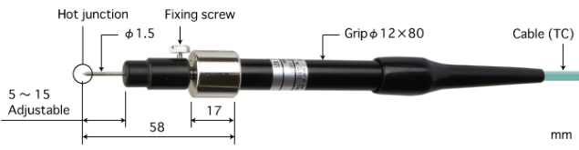 ANRITSU安立计器刺入型内部温度传感器K型热电偶520K-TC1-ANP