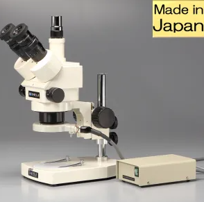 日本原装MEIJI明治 带环形荧光照明的变焦三目体视显微镜EMZ-5TRH-P/10/305