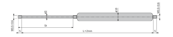 FUJILATEX不二精器 气体弹簧 FGS-10-60-BB