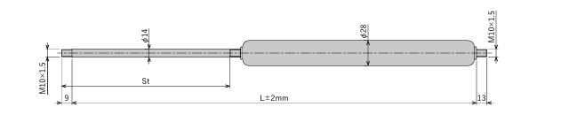 FUJILATEX不二精器 气体弹簧 FGS-28-600-BB