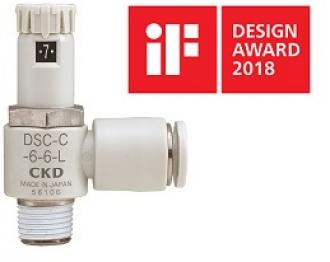 日本原装进口CKD喜开理 带刻度盘调速阀DSC-S