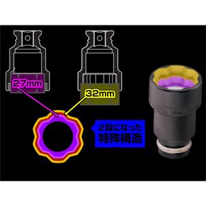 TONE前田 双快速装配套筒4NQFW-1721