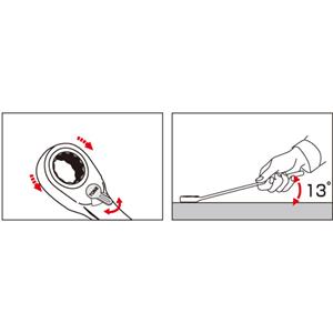 TONE前田 可切换棘轮玻璃扳手RMR-24