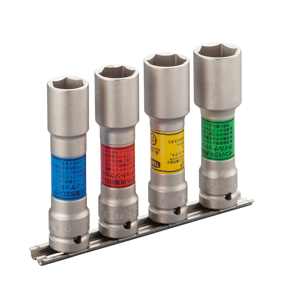 TONE前田 细型轮螺母长套筒套装用于冲击扳手HA404LN