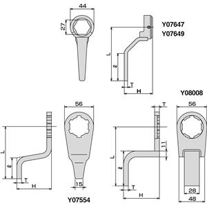 TONE前田 电池螺母跑道的反应条Y08008
