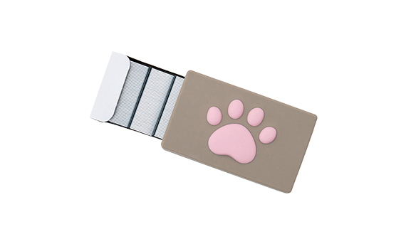 日本MAX带猫咪图案针盒的针配订书机10-1M/S NB