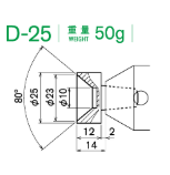 日本KABUTO 标准化淬火头 D-25