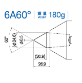 日本KABUTO 标准淬火头 6A60°