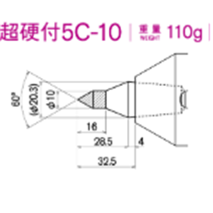 日本KABUTO 标准碳化钨刀头 超硬付5C-10