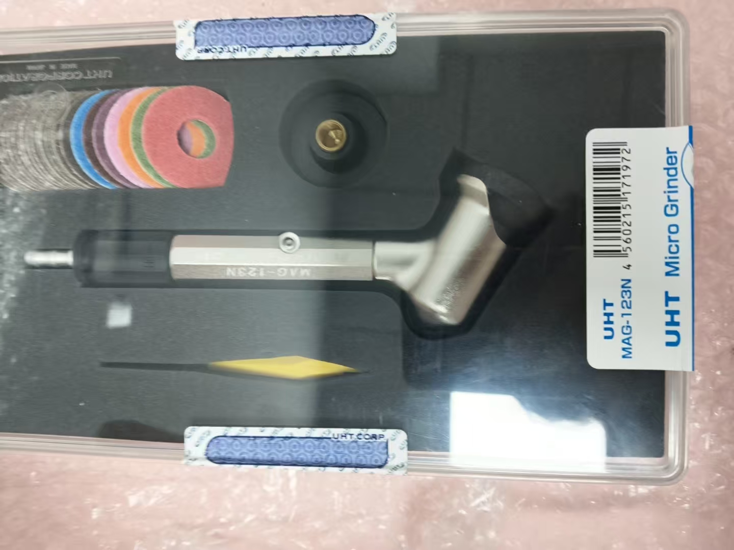 轻到单手久握不累！日本 UHT 微型弯头气动打磨机 MAG-123N 精密抛光利器