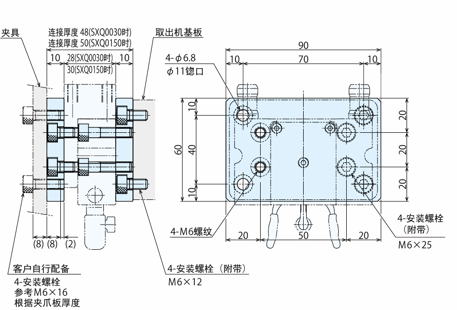 KOSMEK考世美 主夹紧器用 SXQZ0H0-MS