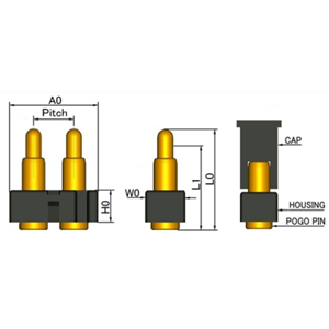 日本TESPRO 弹簧针连接器 CF-06P250H072-00