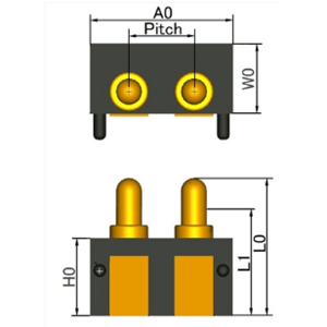 日本TESPRO 弹簧针连接器 CR-04P370H025-00
